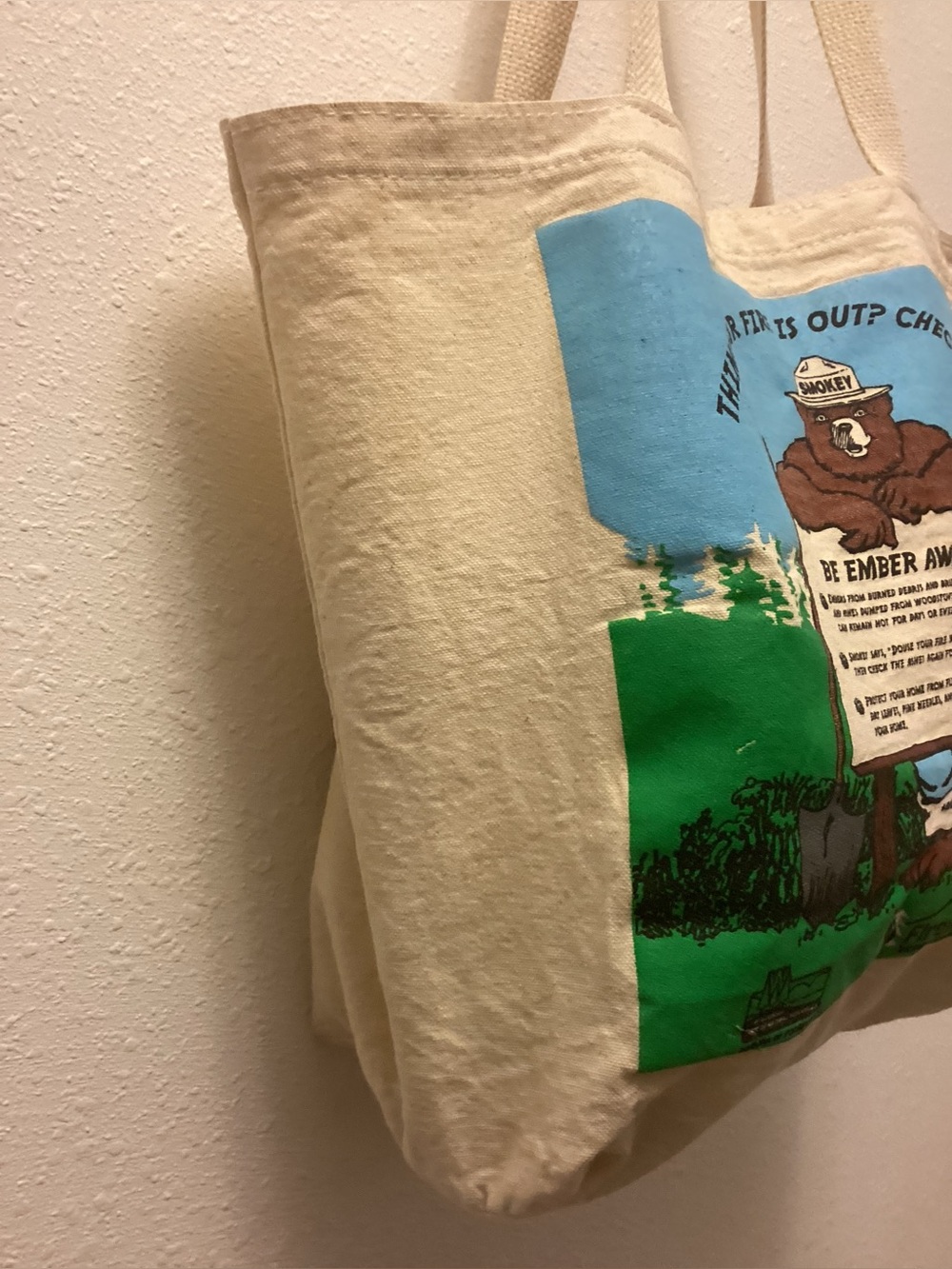 RARE Smokey The Bear Canvas carry case - Picture 3 of 5